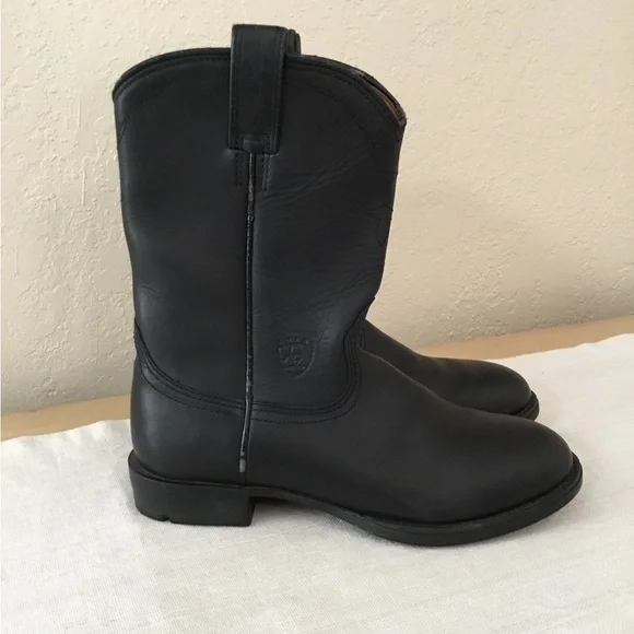 Ariat Heritage Roper Black 14501 Western Cowboy Boots 6C - Picture 3 of 12
